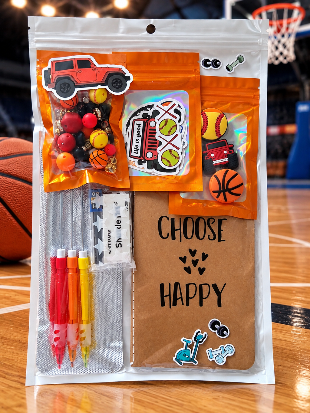 DIY Beadable Mechanical Pencil Kit – Sports - Choose Happy, Be Strong - 3 Pack
