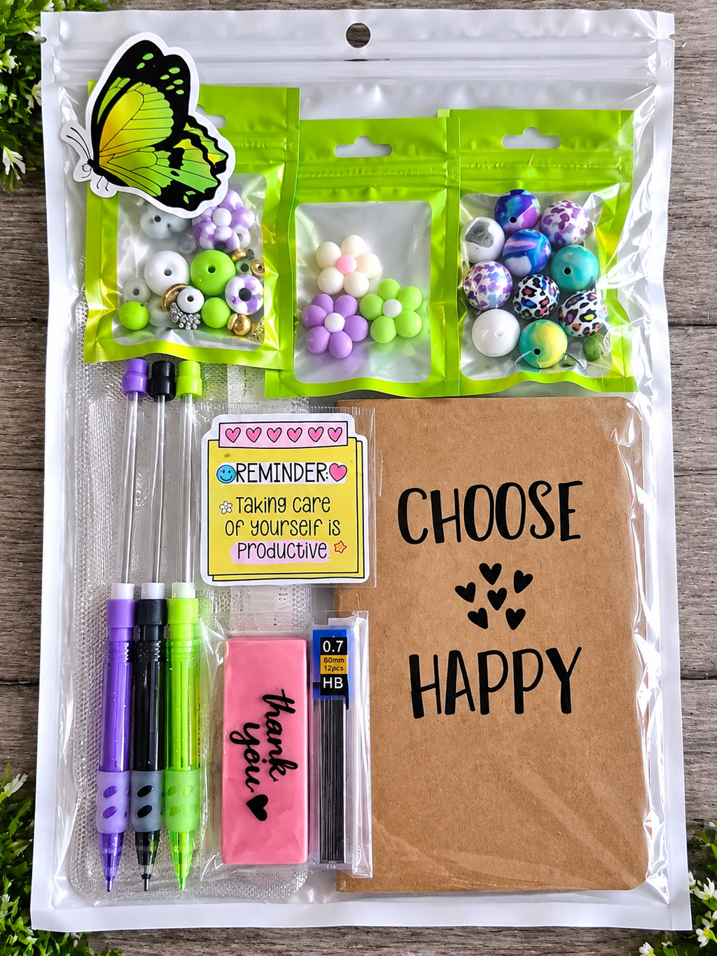 DIY Beadable Mechanical Pencil Kit - Flower - 3 Pack