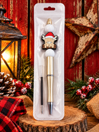 Handcrafted Highland Christmas Cow Black Ink Pen