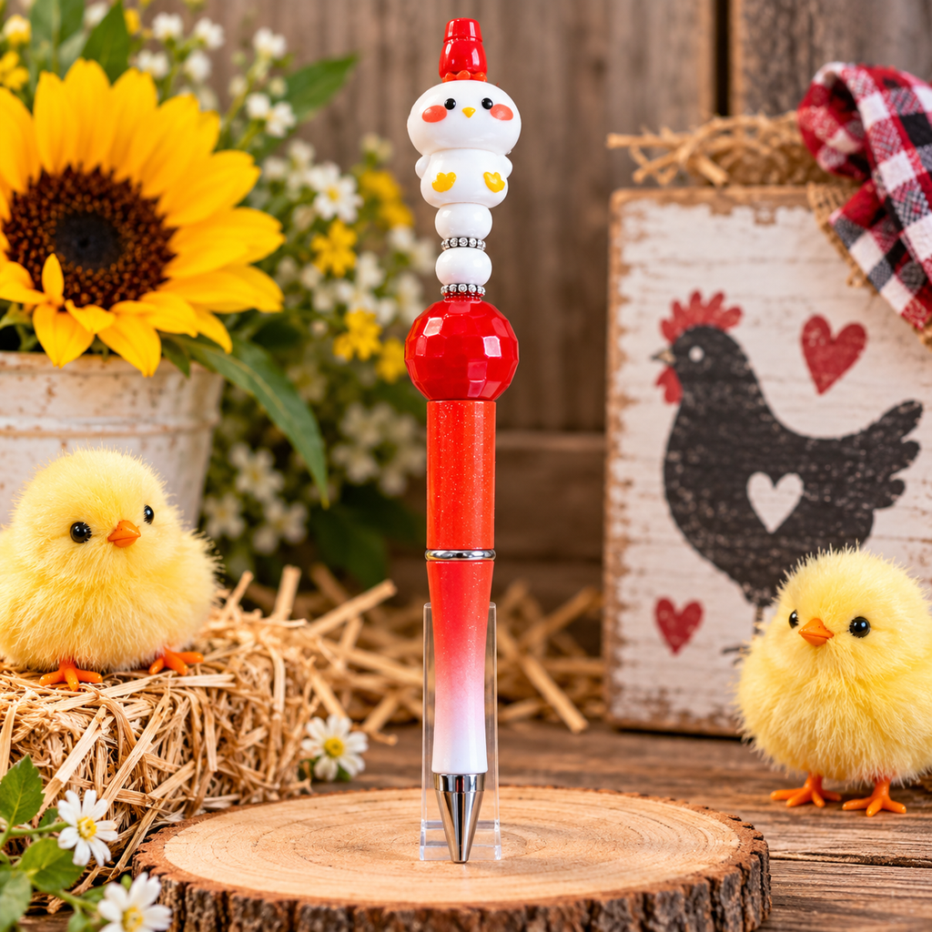 Chicken Lover’s Handcrafted Black Ink Pen
