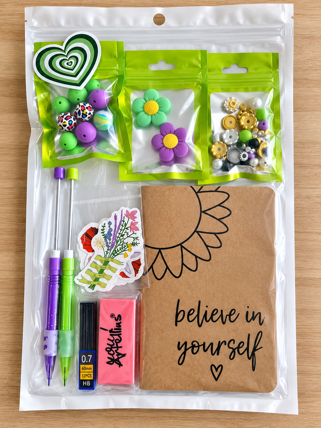 DIY Beadable Mechanical Pencil Kit - Spring Floral 2 Pack