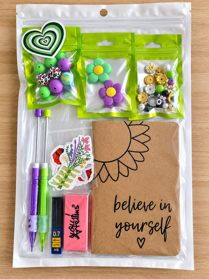 DIY Beadable Mechanical Pencil Kit - Spring Floral 2 Pack